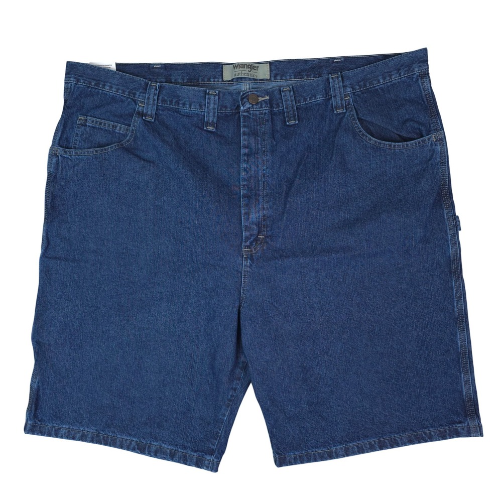 Wrangler Carpenter Shorts Mens 48x11 Blue Authentics Denim Utility Workwear New